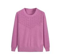 YONGHONGKEJI Womens Sweaters,Middle Aged and Elderly Sweater Women Lightweight Knitwear Old Lady Jumper Casual Tops Grandma Wear Soft Comfortable Sweatshirt Old Lady Costume