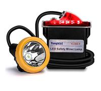 Yongkist Safety Mining Light 1+2 LED Coal Mining Lights Battery Pack with LED Light Waterproof Head Torch Mining Lamp Headlight Explosion Proof Hard hat Cap Mining Headlamp (KL8M.F-Large Size)