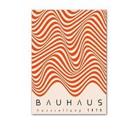 YONGKUIQMK Bauhaus Geometric Lines Rainbow Wall Art Poster Canvas Nordic Abstract Canvas Prints for Modern Hotel Bar Living Room Decor(F,30x40cm No Frame)