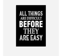 YONGKUIQMK Canvas Painting Modern Wall Art Black Inspiring Quotes Poster and Print Office Picture Home Decor(Z138-H,30x40 cm (No Frame))