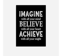 YONGKUIQMK Canvas Painting Modern Wall Art Black Inspiring Quotes Poster and Print Office Picture Home Decor(Z138-C,40x60 cm (No Frame))