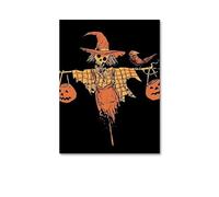 YONGKUIQMK Evil Pumpkin Head Canvas Art Halloween Wall Decor for Living Room Decoration for Halloween Lovers(D,50x70cm Unframed)