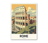 YONGKUIQMK Travel City Rome Sofia Vienna Zurich Lisbon Wall Art Canvas Painting Nordic Posters Prints Pictures For Living Room Decor(E,30x40cm Unframe)