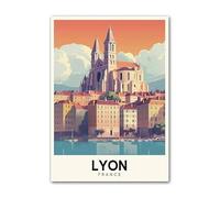 YONGKUIQMK Travel City Rome Sofia Vienna Zurich Lisbon Wall Art Canvas Painting Nordic Posters Prints Pictures For Living Room Decor(G,50x70cm Unframe)