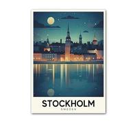 YONGKUIQMK Travel City Rome Sofia Vienna Zurich Lisbon Wall Art Canvas Painting Nordic Posters Prints Pictures For Living Room Decor(B,30x40cm Unframe)