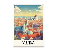 YONGKUIQMK Travel City Rome Sofia Vienna Zurich Lisbon Wall Art Canvas Painting Nordic Posters Prints Pictures For Living Room Decor(F,50x70cm Unframe)