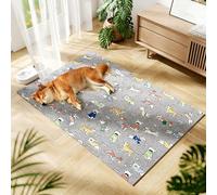 YONGLSP Chew Proof Dog Crate Mat - Waterproof Washable Kennel Pad, Non-Slip Floor Protector, Indestructible Pet Cage Liner to Prevent Scratches & Wear, Large Rug for Indoor Dogs & Cats (C,45 * 60CM)