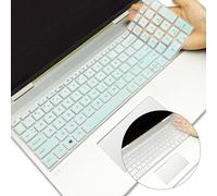 YongMai 2Pcs Silicone Keyboard Cover Skins for 15.6" HP Laptops, 15-BS013DX 15-BS020NR 15-BS020WM 15-BS033CL 15-CB010NR 15-CB071NR 15-CC010NR 15-CC020NR 15-CC063NR 15-CC064NR 15-CC065NR (Green+Clear)