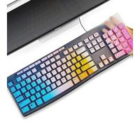 YongMai Keyboard Cover Silicone for Logitech K200 K260 K270, Keyboard Cover for Logitech K200 K260 K270 Ergonomic Wireless Keyboards, LoMK200 MK260 Keyboard Skin Waterproof Dustproof (Iridescent)