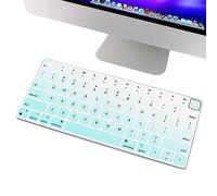 YongMai Silicone Keyboard Cover for 2021 New Model A2449 iMac Magic Keyboard with Touch ID & Numeric Keypad, Washable Dustproof & Water Resistant, Mint Green