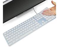 YongMai TPU Keyboard Cover for 2021 New Model A2520 iMac Magic Keyboard with Touch ID with Numeric Keypad, Washable Ultra Thin iMac Magic Keyboard Skins, Magic Keyboard Skin Covers (Clear)