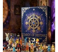 Yongmcxhhj 24 Days Tarot Ornaments Christmas Countdown Calendar, Tarot Calendar 2025, With 2D Acrylic Tarots Cards, Crystals, Mystical Symbols, Funny Tarots Deck For Christmas Tree Decor