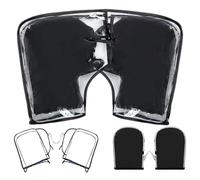 Yongmcxhhj 2pcs Thermal Insulated Handlebar Covers For All Weather Motorcycle Use - Cold Weather Hand Protectors With Extended Cuff Design For City Commute And Early Morning Rounds