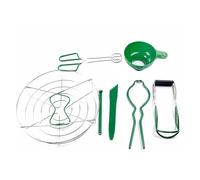 Yongmcxhhj Canning Tools Set with Jar Clamp - 7-Piece Non-Slip Canning Accessories Including Bottle Opener, Gripper, Trivet for Preserving, Fermenting, and DIY Kitchen Projects, Easy-Grip Handles
