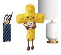 Yongmcxhhj Emotional Crochet,Cute Funny Knitted - Cute Crochet Doll with Positive Card | for Friends Family Men Women Home Birthday Housewarming