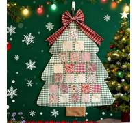 Yongmcxhhj Fabric Christmas Countdown Calendars With 24 Pockets, 60x25cm Fabric Christmas Tree Countdown Calendars, Reusable Hanging, To Fill For Family Countdowns And Holiday Home Decoration