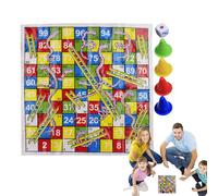 Yongmcxhhj Ladder Game - Snakes and Ladders Board Game Set,Portable Folding Chess Toy Compact for Travel Family Parties Adults