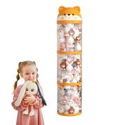 Yongmcxhhj Stuffed Animal Storage Container with Wheels - Transparent Multi-Purpose Box for Dolls, Plush Toys Organises Children's Room, Living Room or Guest Room, Stackable and Space Saving