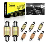 YONGMING 39mm C5W Festoon 6418 239 Led Car Bulbs Canbus Error Free number plate bulb, Car Interior Dome Light Bulb White AC/DC 12V, Pack of 8