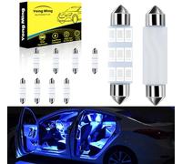 YONGMING 42mm*10mm 6418 Car c5w Bulb Car Led Interior Lights 270lm Blue Festoon Led Lights for No Polarity for Dome Number Plate Lights Map Lamps Trunk Light, 10pcs