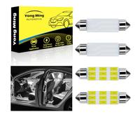 YONGMING 42mm 6418 Car Led Interior Lights 270lm, White Led Lights for Car c5w Bulb No Polarity and Canbus Error Free, use to Dome Number Plate Lights Map Lamps Trunk Light,4pcs