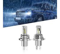 YONGMING H4 LED Headlight Bulbs, 52W 6000LM Vehicle Replacement Headlight Bulb H4 LED Headlights Mini Size Conversion Kit Super Bright 6000K White Light Wireless Plug and Play Pack of 2