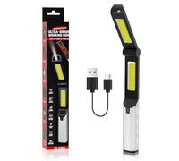YONGMING Led Work Light 900lm, White+Red Light 4 Modes Inspection Lamp with 2 Magnetic Base and Hook Mechanic Light use to Car Repairing Camping Night Hiking Power Failure(180° Rotate)