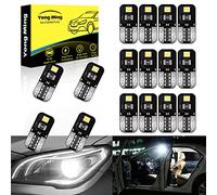 YONGMING T10 501Led Bulb CANBUS Error Free W5W 194 Wedge LED Bulbs Non-Polarity For Car Interior Light, Dome Map Door Side Marker License Plate Lights,12V White, 16 Pack