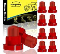 YONGMING T3 Red Neo Led Wedge Bulbs Climate Heater Control Ignition Lights 12V Instrument Panel Guage Cluster Dashboard Interior Lamps Pack of 10