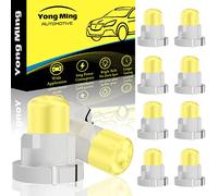 YONGMING T3 White Neo Wedge Led Panel Instrument Guage Cluster Light Bulbs Dashboard Lamps Clock Lights 12V Climate Control Bulbs Pack of 10