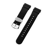 YONGNAGUI NASUNJIA 20mm 22mm Watch Band Compatible with No. 5 SKX007 SKX009 SRP777J1 Prospex Waterproof Diving Silicone Bracelet Sports Strap Metal Ring(Black-Metal-SV,20mm,No Logo)