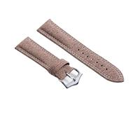 YONGNAGUI NASUNJIA Denim Canvas Nylon Watch Strap 18mm 20mm 22mm Leather Watch Band For Seiko Compatible With Omega Bracelet Smart Watch Wristband Accessories(Dark Brown,20mm)
