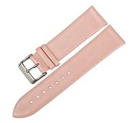 YONGNAGUI NASUNJIA Genuine Leather Watch Bracelet Watch Accessories Watch Strap Black Watchband Compatible with MIDO Compatible with DW Compatible with CK Compatible with TIMEX Watch Band(Pink_14mm)