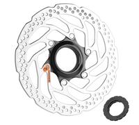 Yongness Centre Lock Brake Disc for Bike, 180 mm Rotor Compatible with Shimano SM-RT30 Disc Brake Rotor with Lock Cover, Suitable for Road Bikes, Mountain Bikes, BMX