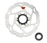 Yongness Centre Lock Brake Disc for Bike, 180mm Rotor Compatible with Shimano SM-RT54 Disc Brake Rotor with Lock Cover, Suitable for Road Bikes, Mountain Bikes, BMX