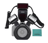 YONGNUO YN24EX E-TTL Macro Flash Speedlite 5600K with 2pcs Flash Heads and 4pcs Adapter Rings Compatible with Canon EOS 1Dx 5D3 6D 7D 70D 80D Cameras