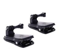 YonGoo 2 Pack Backpack Strap Mount 360° Rotation Backpack Fast Clip Clamp Mount for Gopro Hero 13 12 11 10 9 8 7 6 5 4 Session 3+ 3 DJI Osmo Insta360 SJCAM and Other Action Cameras