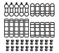 YONGQING 20 Pieces Bike Silicone Mount Band, Elastic Exposure Light Mount, Bike Light Straps With Small Hook, Flashlight Bracket Strap For Bicycle Light, Flashlight, Odometer, Speaker