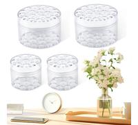 YONGQING 4 Pcs Spiral Ikebana Stem Holder, Clear Plastic Spiral Stem Holder for Flowers, Reusable Stem Holder, Flower Stem Holder for Flower Arrangement Art, Florists (S+L)