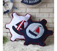 YongXinMY 2 Pack Nautical Ocean Throw Pillow - Mediterranean Style Lifebuoy Ship Wheel Tropical Fish Cushions Soft Decorative Pillows for Sofa Couch Bed Chair Office Coastal Home Decor (Boat Anchor)