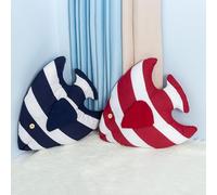 YongXinMY 2 Pack Nautical Ocean Throw Pillow - Mediterranean Style Lifebuoy Ship Wheel Tropical Fish Cushions Soft Decorative Pillows for Sofa Couch Bed Chair Office Coastal Home Decor (Fish)