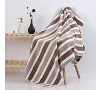 YongXinMY Absorbent Striped Beach Towel Oversized for Swimming - Coral Fleece Fluffy Bath Towel Ultra Soft Quick Dry Non Shedding Pool Towels for Hotel Bathroom Spa Hot Tub (#5,30x30+75x35+140x70cm)