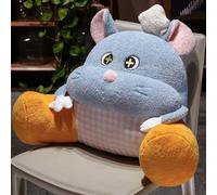 YongXinMY Bed Rest Reading Pillow with Arms - Cute Cartoon Mouse Chef Plush Backrest Cushion Soft Lumbar Support Plushies for Sitting in Bed Sofa Floor Tatami Dorm Gaming Relaxing (#2,40 * 60cm)