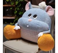 YongXinMY Bed Rest Reading Pillow with Arms - Cute Cartoon Mouse Chef Plush Backrest Cushion Soft Lumbar Support Plushies for Sitting in Bed Sofa Floor Tatami Dorm Gaming Relaxing (#1,45 * 70cm)