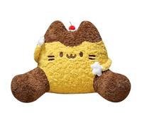 YongXinMY Bed Rest Reading Pillow with Arms - Cute Cartoon Pudding Cat Plush Backrest Cushion Soft Lumbar Support Plushies for Sitting in Bed Sofa Floor Tatami Dorm Gaming Relaxing (Cat,45 * 70cm)