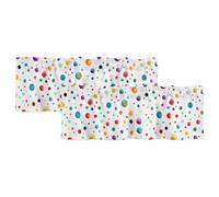 YongXinMY Colorful Polka Dot Valance for Windows - Short Window Decor (106×30cm,Colorful Polka Dot)