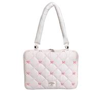 YongXinMY Cute Bow Laptop Case Coquette 13-15 Inch - Quilted Puffy Aesthetic Laptop Sleeve Protective Accessories Padded Computer Tote Bag for Work School Travel Daily Use (#3,13-14inch)