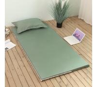 YongXinMY Floor Futon Mattress Cover with Zipper - Solid Color Full Coverage Mattress Protector Washable Dustproof Detachable Zippered Futon Cover for Japanese Tatami Floor Mattress (Green,90x190cm)