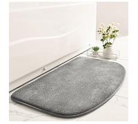 YongXinMY Half Round Bathroom Rug - Ultra Absorbent Memory Foam Solid Color Bath Mat, Non-Slip Quick-Dry Shower Rug, Machine Washable Half-Circle Floor Pad for Bathroom, Tub Shower (# 3,50x80cm)