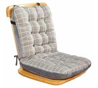 YongXinMY High Back Chair Cushions with Ties - Thickened One-Piece Dining Office Seat Pad Non-Slip Soft Cushioned Chair Backrest Comfortable Cushion for Home Dining Kitchen Garden Office (Style H,XL)